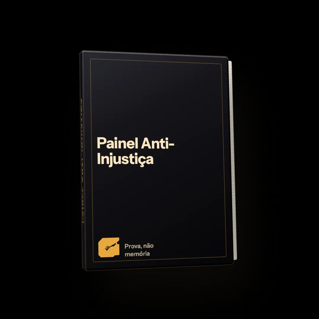 Caderno preto com acabamento dourado, de capa fechada