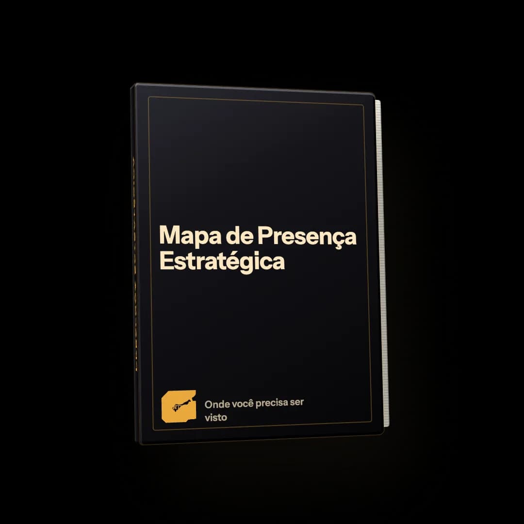 Caderno preto com acabamento dourado, de capa fechada